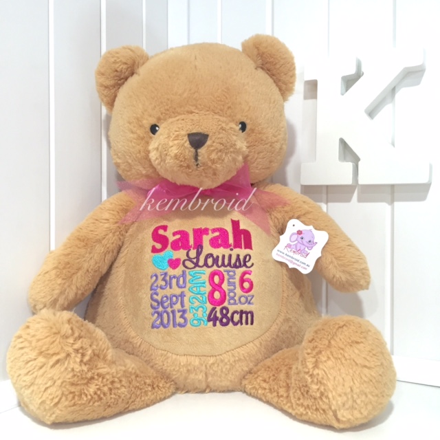 Kembroid Personalised Teddy Bears - Personalized Toy Gifts Embroidered